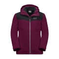 Jack Wolfskin Winter Jacket Snowfrost 3in1 (waterproof and windproof, warm fleece inner jacket) ruby red Kids (164-176)